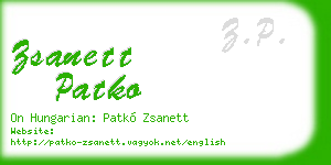 zsanett patko business card