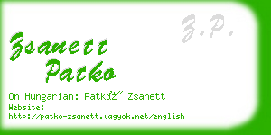 zsanett patko business card